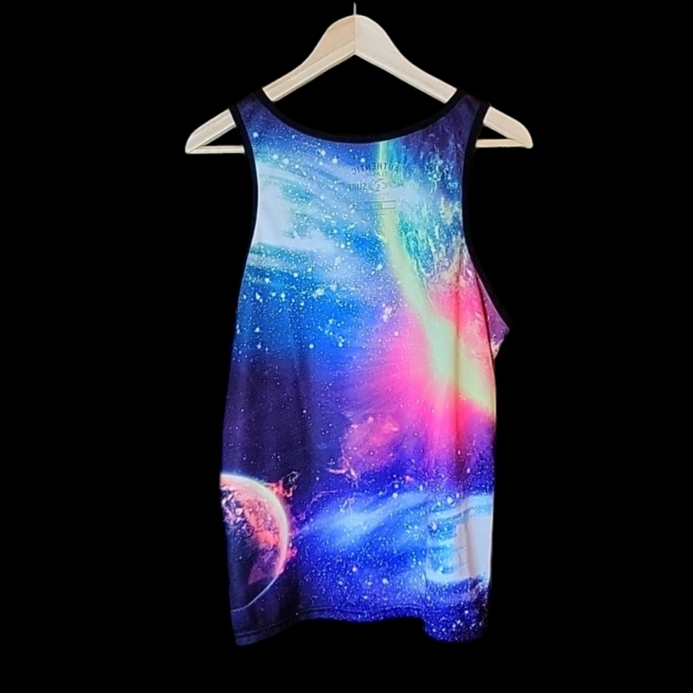Men's Authentic Classic Pacific Surf Cosmic Tank Top Multi-Colored, Size: Small - Picture 2 of 2